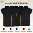 thumbnail image 7 of BIKER WEAR USA Men's Shirt Vertical Reflective Safety Lining Sleeveless Shirt with Pockets & Cut-Off Sleeves Black/Gold, 7 of 7