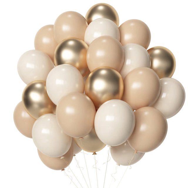 Balloon Aiwolf Blush Látex Neutro Dorado Beige 30 cm 50 unidades