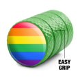 thumbnail image 3 of Rainbow Pride Gay Lesbian Contemporary Tire Rim Wheel Aluminum Valve Stem Caps - Green, 3 of 8