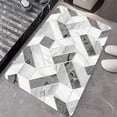 thumbnail image 4 of Diatomaceous Earth Bath Mat,Modern Minimalist Geometric Marble Non-Slip Volume Super Absorbent Fast Drying Eco-Friendly Easy to Clean for Bathroom Kitchen Door mat 16×24Inch (40 * 60cm), 4 of 6