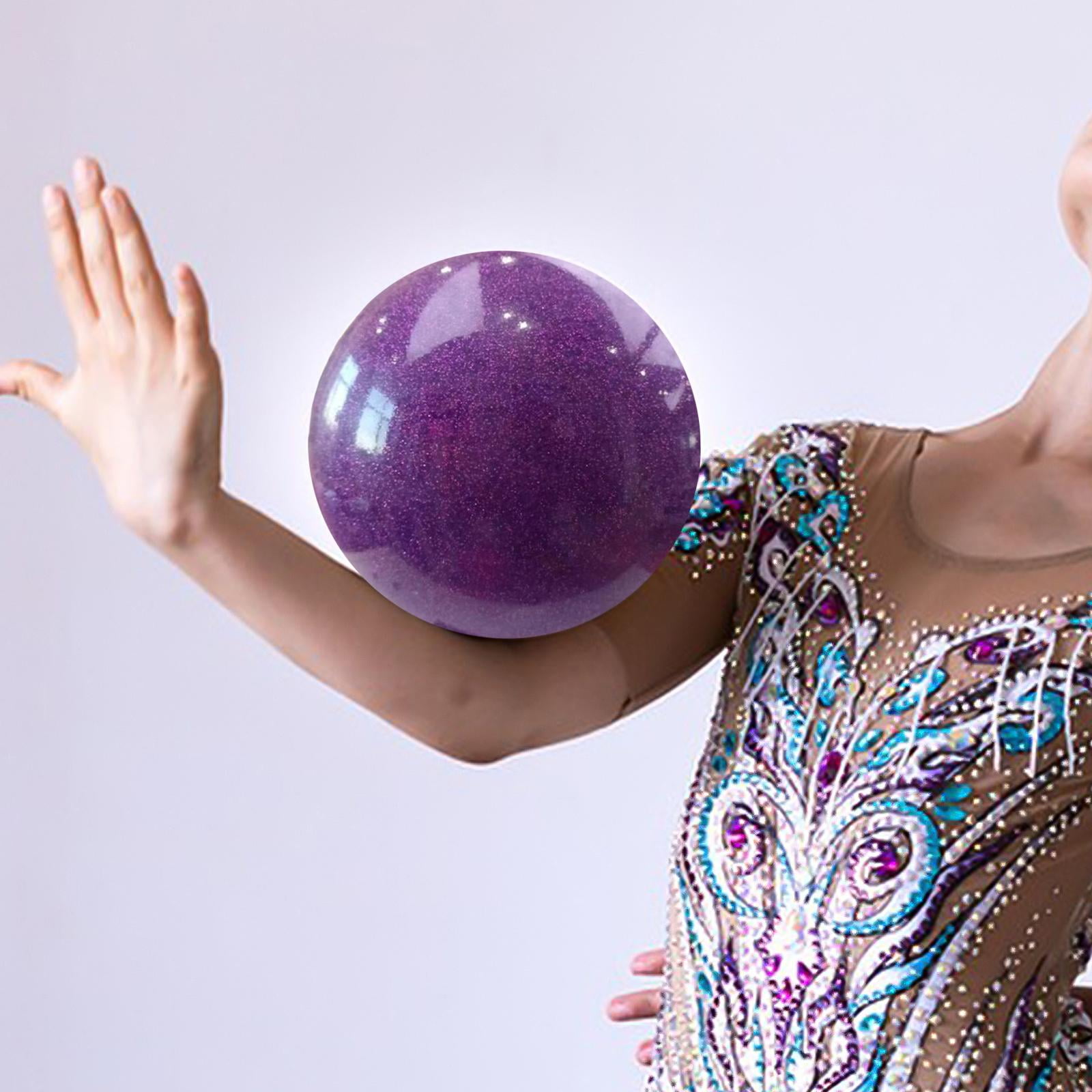 lacooooppia Rhythmic Gymnastic Ball Gym Equipment Comfortable Professional 5.91inch Small rhythmic Ball for Workout Gym Training Practice violet