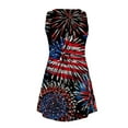 thumbnail image 4 of USSUMA Sundresses for Women 4th of July Sleeveless Casual Dresses for Women Independence Day Tshirt Swing Midi Dresses Women Summer Round Neck Beach Dresses Wedding Guest, 4 of 4