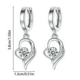 thumbnail image 2 of Mnyotv Earrings for Women Silver Hoop Earrings Stud Earrings for Women Pendant Earrings Eternal Heart Ladies Temperament Long Fashion Heart Earrings Purple, 2 of 5