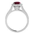 thumbnail image 3 of Mauli Jewels Rings for Women 1.20 Carat Diamond And Created Ruby Ring 4-prong 14k White Gold, 3 of 6
