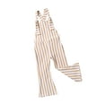 thumbnail image 4 of Sunisery Toddler Baby Girl Stripe Bell-Bottom Jumpsuit Romper Overalls Long Pants Outfit Khaki 2-3 Years, 4 of 8