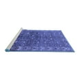 thumbnail image 2 of Ahgly Company Machine Washable Indoor Rectangle Oriental Blue Industrial Area Rugs, 2' x 3', 2 of 4