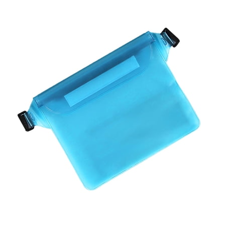 Clear Waterproof Bag Pouch Lightweight with Detachable Shoulder Strap Clear Tote Bag Case for Rafting Swimming Water Sports Kayaking light blue