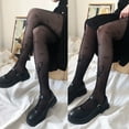 thumbnail image 2 of Women GothSe--Fishnet Bowknot Pantyhose Harajuku Lolita Floral for Butterfly Jacquard Pattern Sheer Mesh Tights Stocki, 2 of 8