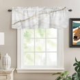thumbnail image 4 of Marble Kitchen Valances for Windows, Small Valance Curtains Rod Pocket Window Treatments Grey Golden Crack Minimalistic Abstract Window Valances for Living Room Bathroom Bedroom 60"x14", 4 of 9