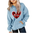 thumbnail image 2 of TFEOQRY Children Girls Hooded Sweatshirts Long Sleeved Pattern Printed Hoodie Round Neck Hooded Top Hooded Sports Hoodies, 2 of 4