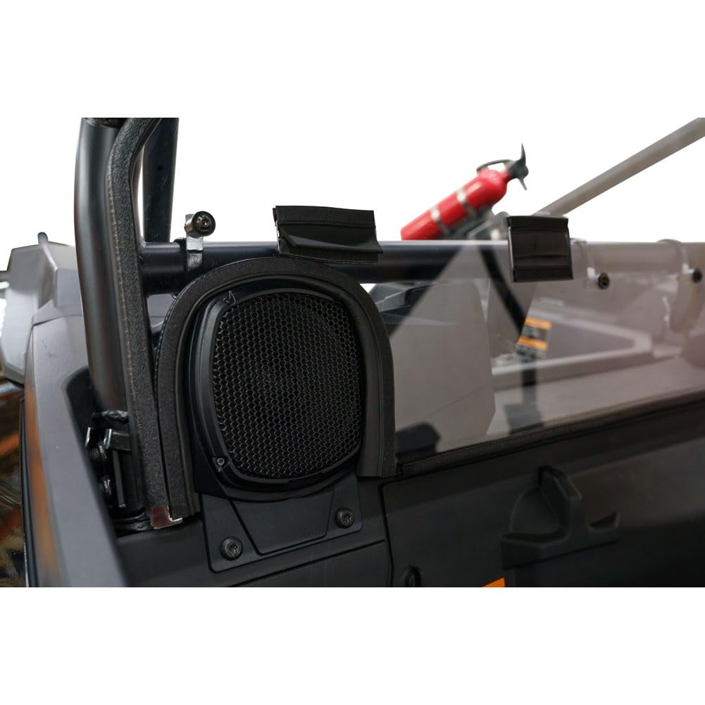Tusk UTV Polycarb Rear Window Clear - Scratch Resistant - With Speaker Cut Outs For Polaris RZR XP 1000 Premium 2024