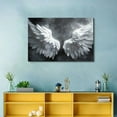 thumbnail image 4 of Shadudu  Large Black and White Canvas Wall Art, Angel Wings Wall Art Decorative Painting Modern Abstract Canvas Painting  Print Living Room Bedroom Home Decor 36x24in, 4 of 7