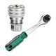 thumbnail image 1 of Llave de tubo ajustable Llave de trinquete extensible Herramienta de mantenimiento manual Universal de 10 a 19 mm para pernos Llave dinamométrica de Verde 72 dientes, 1 of 8