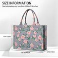 thumbnail image 3 of Large Capacity Tote Bag,Pioneer Flower Floral Print Pattern Handbag Fashion Luxury Tote Bag,15.7"x13"x 5.1" Inches,Laptop Compatible, 3 of 6