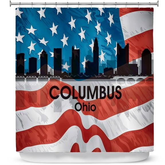 Shower Curtains 70" x 73" from DiaNoche Designs by Angelina Vick - City VI Columbus Ohio