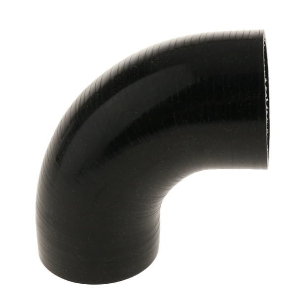 Silicone Hose 90Degree Elbow Bend 3.5inch Black Intercooler Tube
