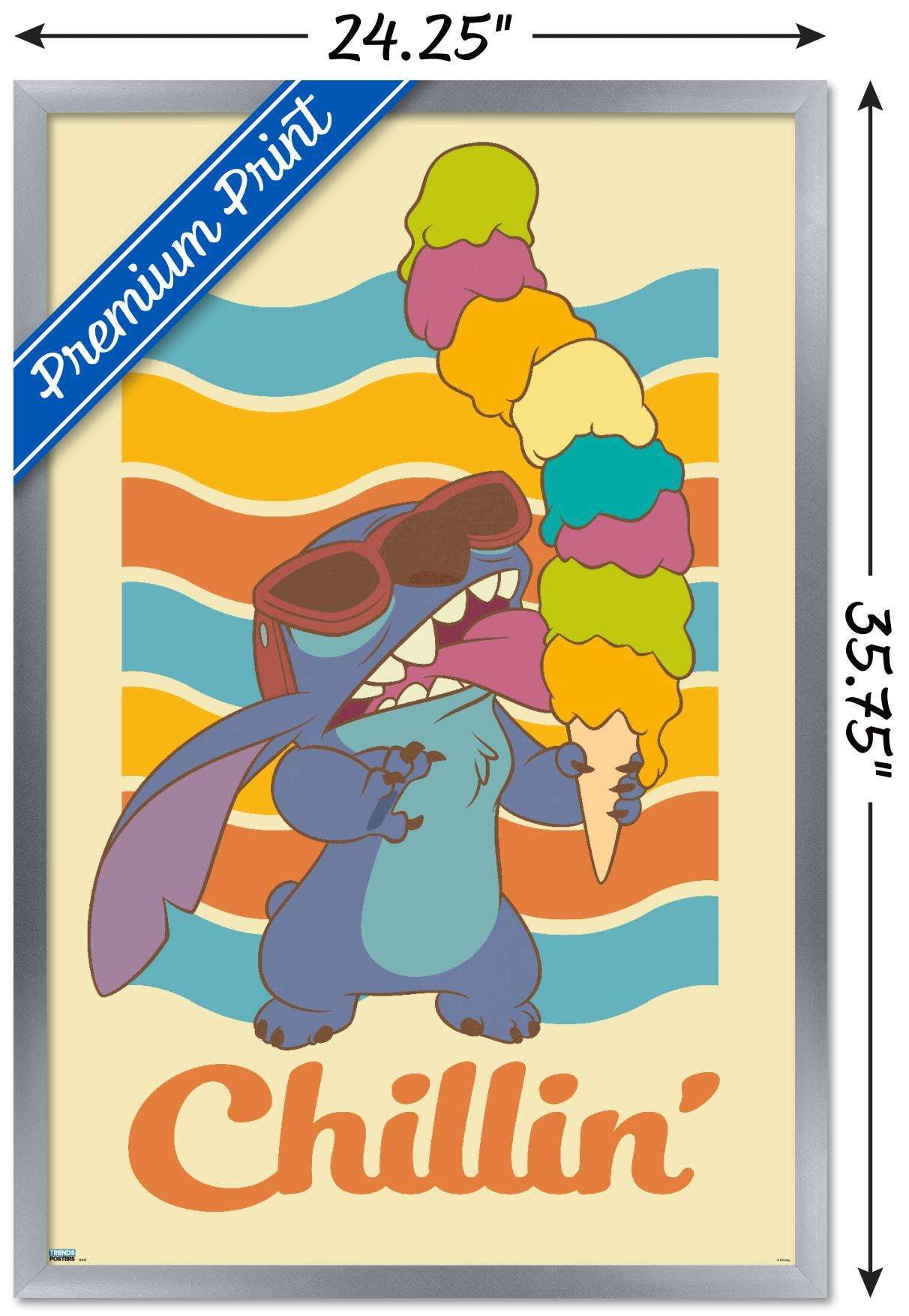 Disney Lilo and Stitch - Chillin Wall Poster, 22.375" x 34", Framed