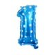thumbnail image 1 of Cateissary Globo de feliz cumpleaños con número único para celebración memorable Globos con números de dígitos Kits de decoración para fiestas 1 azul 16 pulgadas, 1 of 6