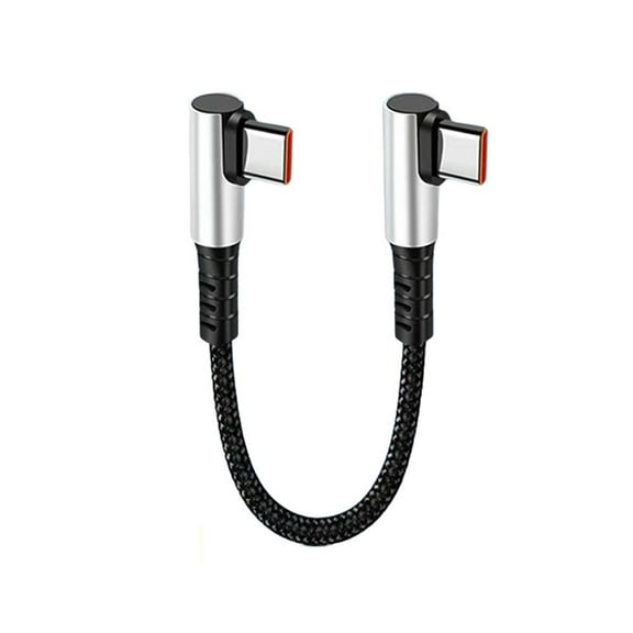 USB to Type C Fast Charging Cables 90 Degree Elbow Data Short Cord
