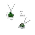 thumbnail image 7 of 6.06 Carat TCW Heart Cut Gemstone Created Emerald 925 Sterling Silver Necklace Pendant with free 18 Chain, 7 of 7
