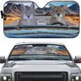 thumbnail image 3 of 3D Coyote Couple Car Auto Sunshades Windshield Heat Protection Sun Shades Univeral Fit Cars Suv Truck, 3 of 6
