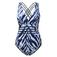 thumbnail image 2 of Gibobby Batas de baño mujeres spa Traje de baño de playa para mujer Estampado de leopardo prensada Sin espalda Traje de baño delgado que cubre el cuerpo(Blanco,XL), 2 of 5