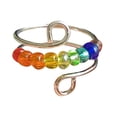 thumbnail image 3 of Anillo giratorio con cuentas giratorias, joyería, anillo giratorio, moda, clásico, simple Plata, 3 of 6