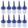 thumbnail image 1 of Dosaele 10pcs Golf Tees Brush Type Low Resistance More Distance Consistent Height Plastic Tees for Golf Driver TrainingBlue Handle White Hair, 1 of 8