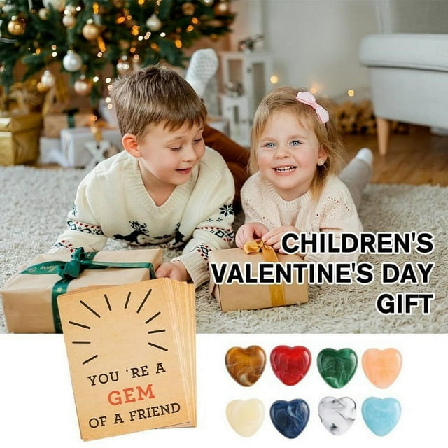 Paquete de 24 tarjetas de San Valentín con corazón, diseño romántico de amor para el día de San Valentín