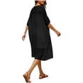 thumbnail image 2 of NSLGXD Summer Bikini Kimono Bathing Suit Cover Ups for Women Plus Size Open Front Long Cardigan Casual Loose Swimsuit Coverups Black Cover Ups,Size S-5XL, 2 of 10