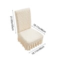 thumbnail image 2 of Stretch Dining Chair Cover with Ruffled Skirt, 360-Degree Full-Surround Skirted Chair Slipcover, Geometric Pattern Elastic Chair Protector Cover for Living Room, Dining Room, and All-Season Home Use, 2 of 6