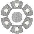 thumbnail image 1 of Table Place Mats Set Of 7 Plate Mats Heat Resistant Table Mats Fan-shaped Round Table Mat, 1 of 1