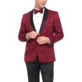 thumbnail image 2 of Adam Baker Men's Floral Paisley Shawl Lapel Tuxedo Jacket Matching Bow Tie Included, 2 of 6