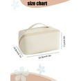thumbnail image 3 of SEARIPE Cosmetic Bag Plain Multi Layer Makeup Bag Zipper Organizer Toiletry Bag Waterproof Travel Bags for Women and Girls White, 3 of 8