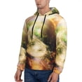 thumbnail image 3 of Uemuo Yin Yang 1 Pattern Men's Hoodie - Casual Pullover Hoodie with Kangaroo Pocket, Stylish Hooded Sweatshirt for Everyday Wear-XX-Large, 3 of 7