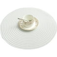 thumbnail image 4 of RAY STAR Vinyl Placemats Set of 4, 15in Round Vinyl Weave Placemats, Heat Resistant Wipable Place Mat, 4 of 6