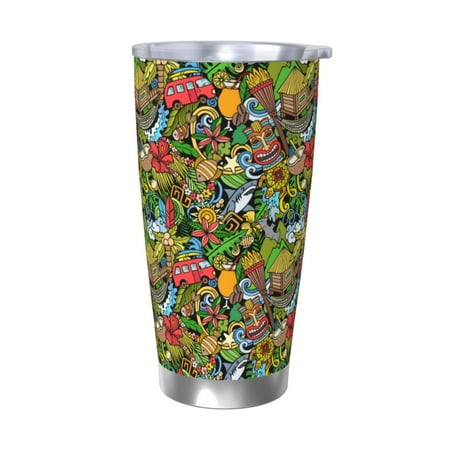 

Fuzoiu Hawaiian Culture Symbols 1 Print 20oz Tumbler Stainless Steel Vacuum Insulated Car Cup Insulated Coffee Mug Travel Mug with Lid Thermal Cup for Outdoor-Without Straw
