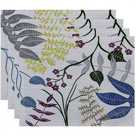 

Simply Daisy 18 x 14 Botanical Floral Print Placemats Set of 4