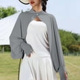 thumbnail image 2 of Cekizud Jackets for Women Lightweight Ice Silk Breathable Sun Protective Cardigan Coat Comfy Hoodless, 2 of 6