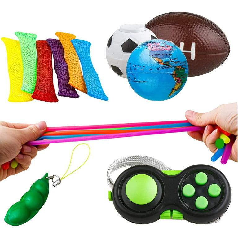 Fidget Toys-Jouets Anti-Stress pour Concentration et Calme Ensemble de  Jouets et faveur de fête - Fidget Spinner, Stress Ball - E
