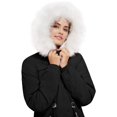 thumbnail image 2 of Winter Coats for Women Warm Fleece Long Back Jacket Thicken Parka with Hood Black XL, 2 of 7