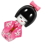 Kimono Wooden Doll Tabletop Japanese Ornament The Office Ornaments Bling Decorations for Home Travel Japanese-style