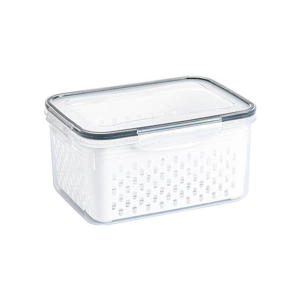Cajas de frutas y verduras de plástico para frigorífico, frutas y verduras escurridas, lote N9