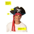 thumbnail image 6 of Rasta Imposta Ultimate Pirate Hat, Black Red, Adult One Size, R1327-OS, 6 of 7