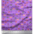 thumbnail image 1 of Soimoi Purple Velvet Fabric Honey Bee & Bettle Bee Insects Print Sewing Fabric BTY 58 Inch Wide, 1 of 1