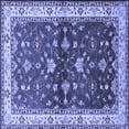 thumbnail image 1 of Ahgly Company Machine Washable Indoor Square Oriental Blue Industrial Area Rugs, 4' Square, 1 of 4