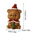 thumbnail image 2 of Gardjoe 5 Piece Christmas Resin Figurine Gift Box Set with Santa Snowman Bear Reindeer and Tree for Holiday Tabletop Shelf and Tree Display, 2 of 6