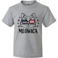 thumbnail image 3 of Inktastic 4th of July Meowica Cat in Flag Sunglasses Youth T-Shirt, 3 of 5