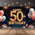 thumbnail image 5 of Yatrandify Decorative Design Happy Birthday Banner Balloon Decoration 50th Birthday Party Banner for Birthday Celebration Event Decoration Indoor Party, 5 of 8
