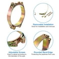 thumbnail image 3 of Unique Bargains 2Pack T-Bolt Hose Clamps, 240-252mm/9.45'-9.107' ID Range, Carbon Steel Radiator Hose Clamp Intake Clamp, 3 of 4